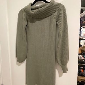 Sage Green Sweater Dress